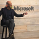 Microsoft CEO Satya Nadella meets with journalists